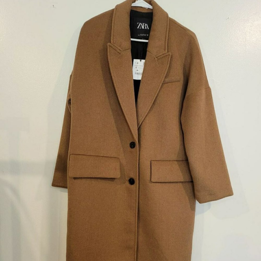 ZARA LONG OVERCOAT SIZE S